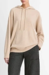 Vince Oversize Wool Blend Hoodie Sweater In Wheat Cream