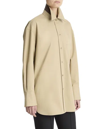 Vince Oversized Shirt In Neutral