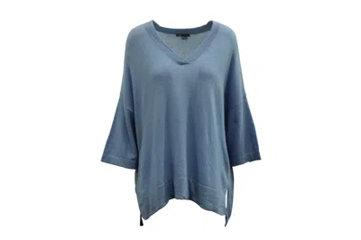 Vince Oversized Sweater In Light Blue Cashmere