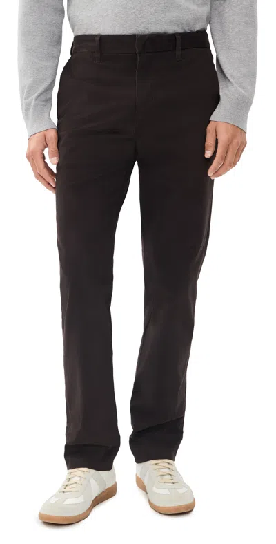 Vince Owen Stretch Cotton Chinos In Brown