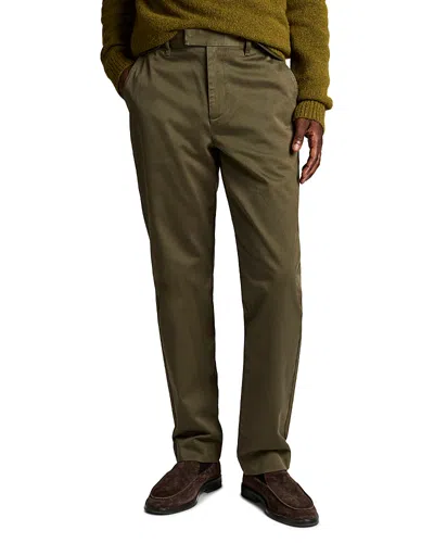 Vince Owen Cotton Brushed Twill Chinos In Green