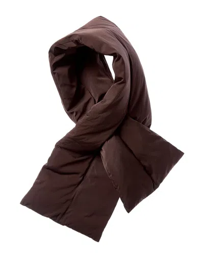 Vince Packable Puffer Scarf In Brown