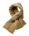 Vince Packable Puffer Scarf In Brown