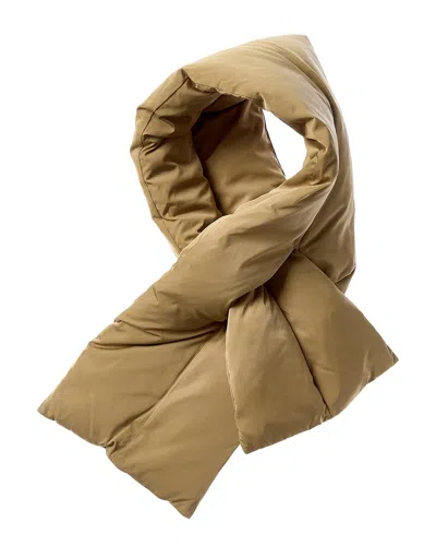 Vince Packable Puffer Scarf In Brown