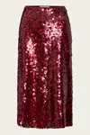 Vince Lucite Paillettes Skirt Ruby Ink