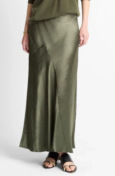 Vince Panel Bias Maxi Skirt In Green