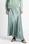 Vince Panel Bias Maxi Skirt In Green