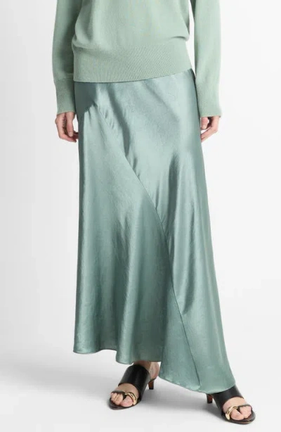 Vince Panel Bias Maxi Skirt In Green