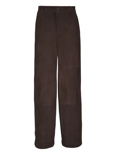 Vince Panelled Trousers In Brown