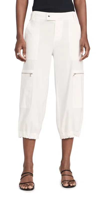 VINCE PARACHUTE CROPPED PANTS OFF WHITE