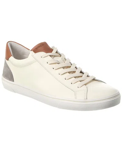 Vince Parker Leather & Suede Sneaker In White