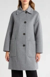 Vince Patch Pocket Car Coat In Gray