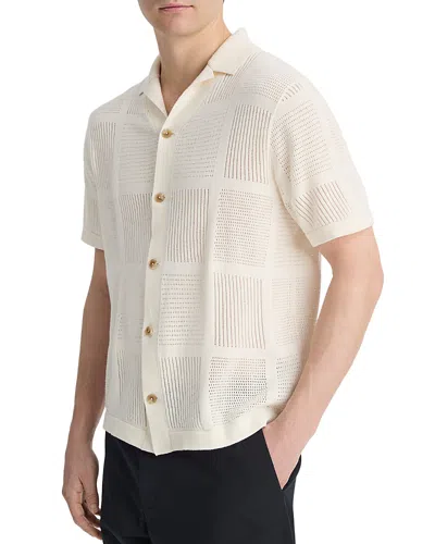 VINCE PATCHWORK POINTELLE SHIRT