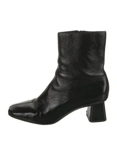Pre-owned Vince Patent Leather Boots In Black