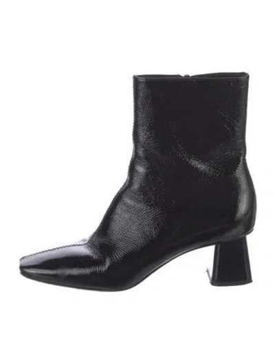 Pre-owned Vince Patent Leather Boots In Black