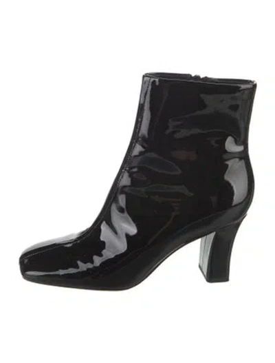 Pre-owned Vince Patent Leather Boots In Black