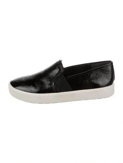 Pre-owned Vince Patent Leather Sneakers In Black