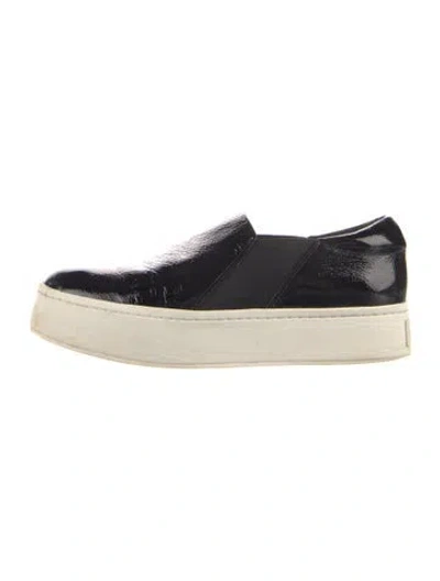 Pre-owned Vince Patent Leather Sneakers In Neutral