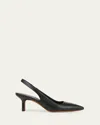 Vince Devi Smooth Leather Slingback Pumps In Black