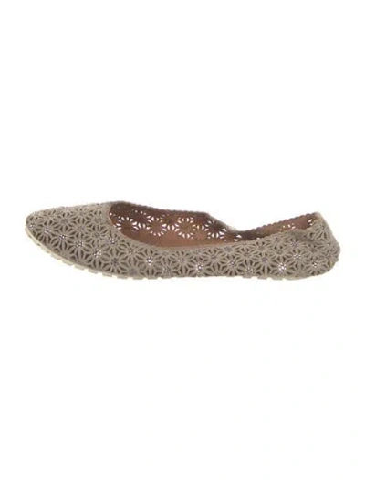 Pre-owned Vince Patterned Ballet Flats In Neutral
