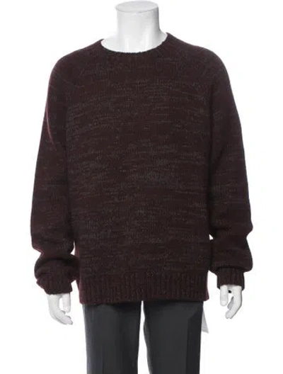 Pre-owned Vince Patterned Crew Neck Pullover In Burgundy