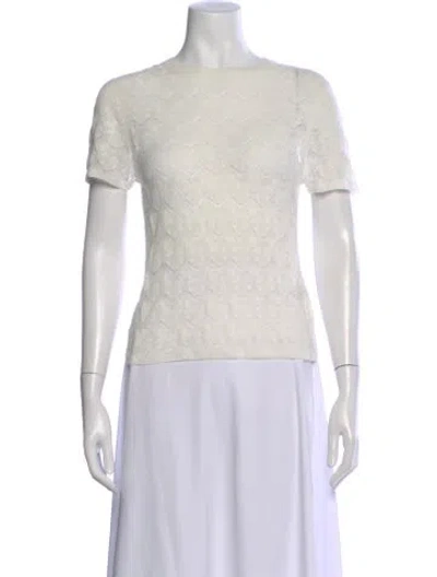 Pre-owned Vince Patterned Crew Neck Sweater In Neutral