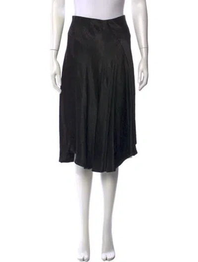 Pre-owned Vince Patterned Midi Length Skirt In Black
