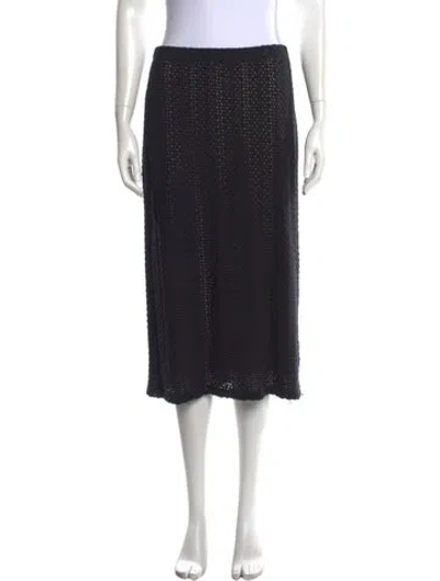 Pre-owned Vince Patterned Midi Length Skirt In Black