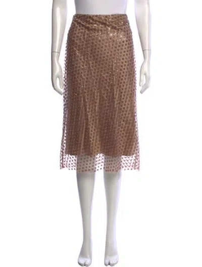 Pre-owned Vince Patterned Midi Length Skirt In Neutrals