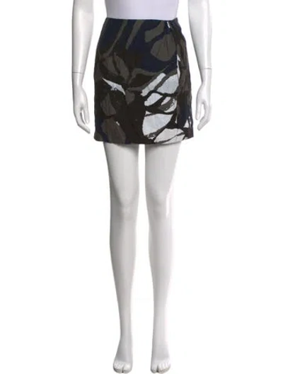 Pre-owned Vince Patterned Mini Skirt In Black