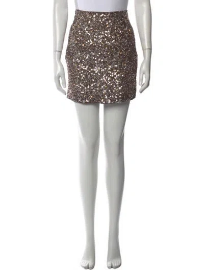 Pre-owned Vince Patterned Mini Skirt In Gray