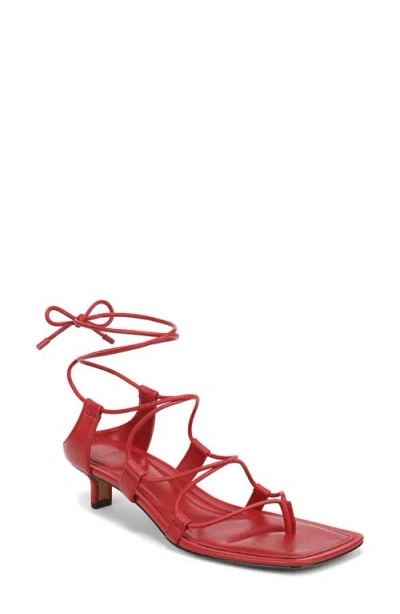Vince Paulette Ankle Wrap Sandal In Red