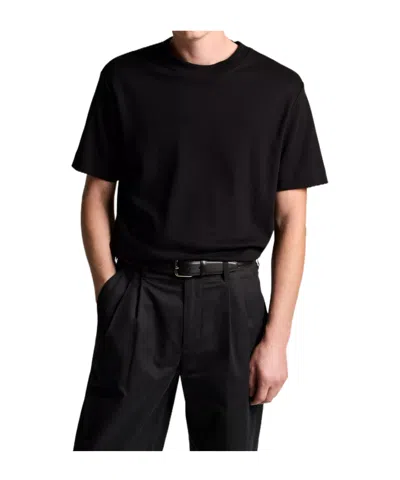 Vince Peached Cotton Jersey T-shirt In Black