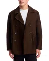 Vince Peached Cotton Peacoat In Brown