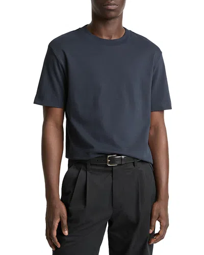 Vince Crew-neck Cotton T-shirt In Blue