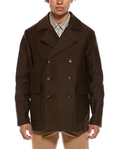Vince Peached Peacoat In Animal Print