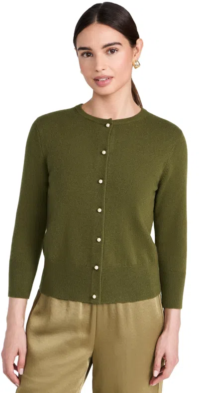 Vince Wool And Cashmere-blend Cardigan In Laurel