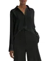 Vince Stud Collar Detail Button-down Shirt In Black