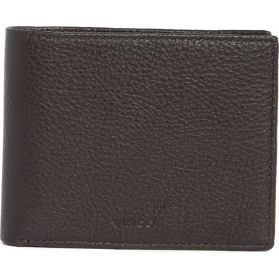 Vince Pebbled Leather Bifold Passcase Wallet In Tobacco