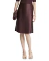 Vince Pebbled Satin Skirt In Burgundy