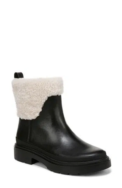 Vince Percie Genuine Shearling Bootie In Black