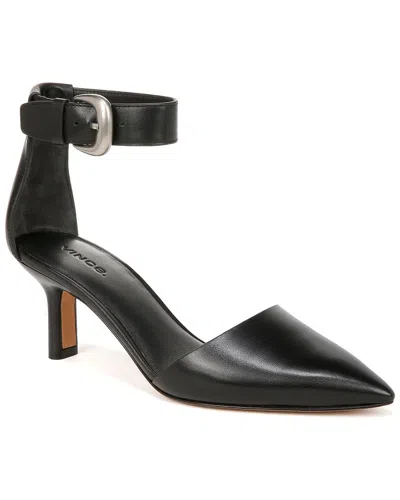 Vince Women's Perri Leather D'orsay Ankle Strap Pumps In Black