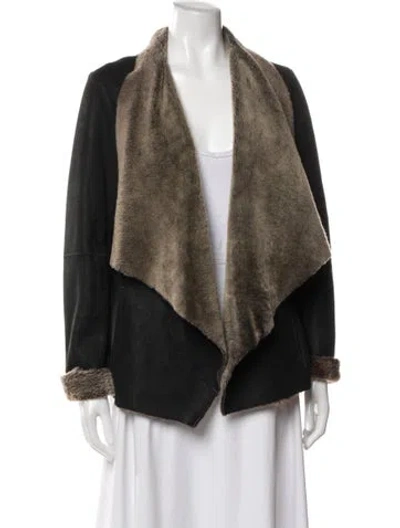 Pre-owned Vince Persian Lamb Jacket In Black
