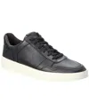 Vince Peyton Leather Sneaker In Black