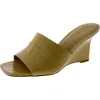 Vince Pia-2 Womens Faux Leather Slip On Wedge Sandals In Multi