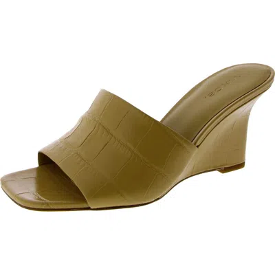 Vince Pia-2 Womens Faux Leather Slip On Wedge Sandals In Multi