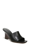 Vince Pia Womens Leather Slide Wedge Sandals