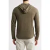 Vince Pima Cotton Blend Hoodie In Green