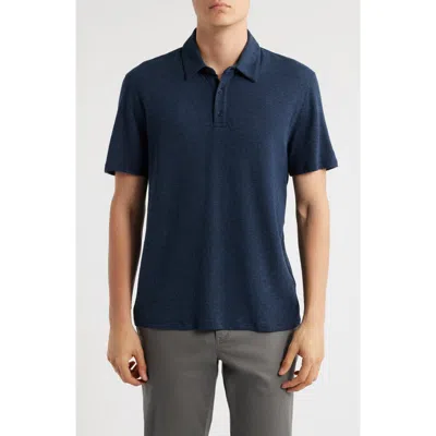 Vince Pima Cotton Blend Polo In Blue