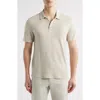 Vince Pima Cotton Blend Polo In Gray